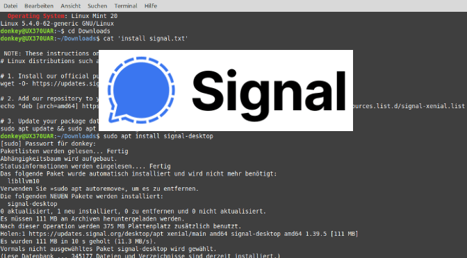 Signal Messenger auf Linux Desktop UNBLOG