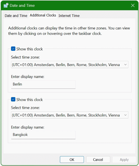 Clock with seconds display in Windows 11 UNBLOG Tutorials