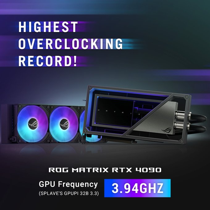 ASUS GeForce RTX 4090 ROG MATRIX Sets World Record By Achieving 3.94
