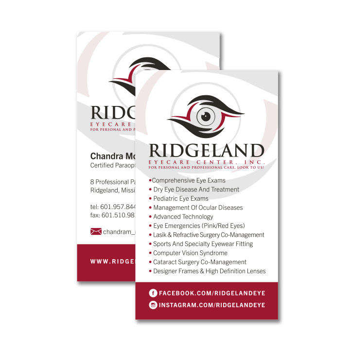 Ridgeland Eyecare Business Card THINK