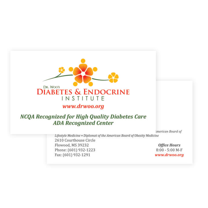 Diabetes & Endocrine Institute Business Card THINK
