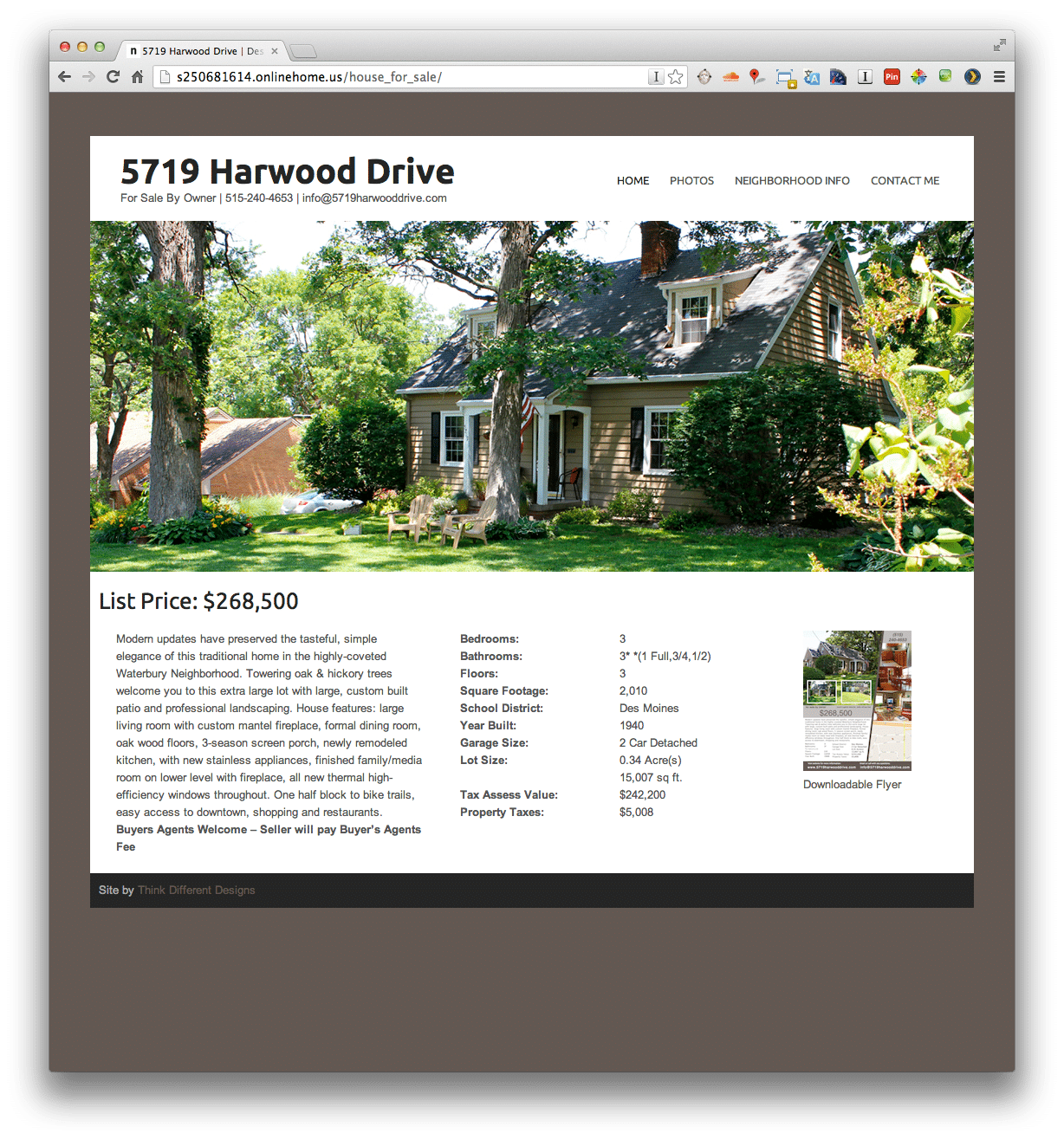 5719 Harwood Drive Think Different Designs Small Business site