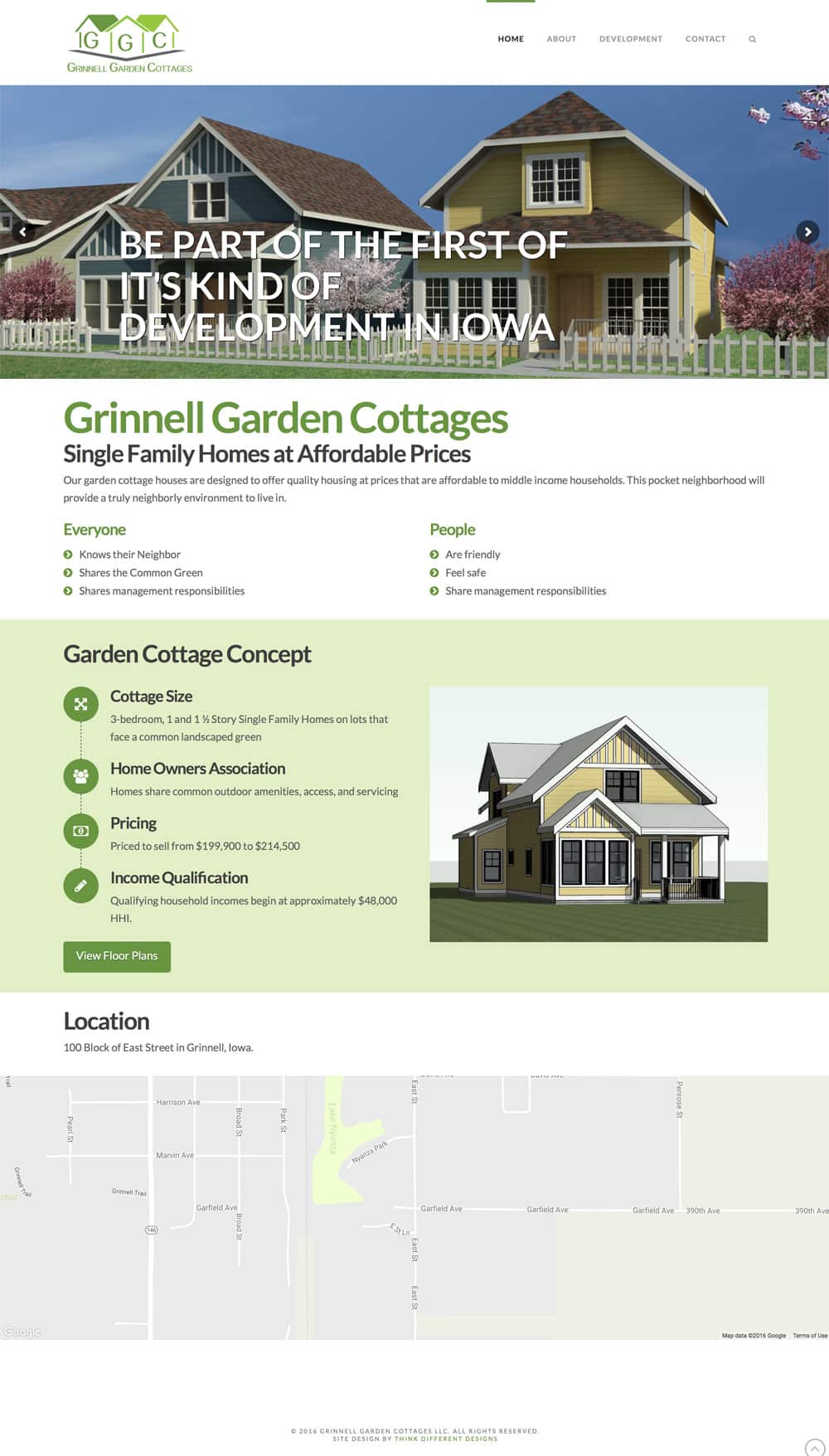 Grinnell Garden Cottages Think Different Designs Small Business