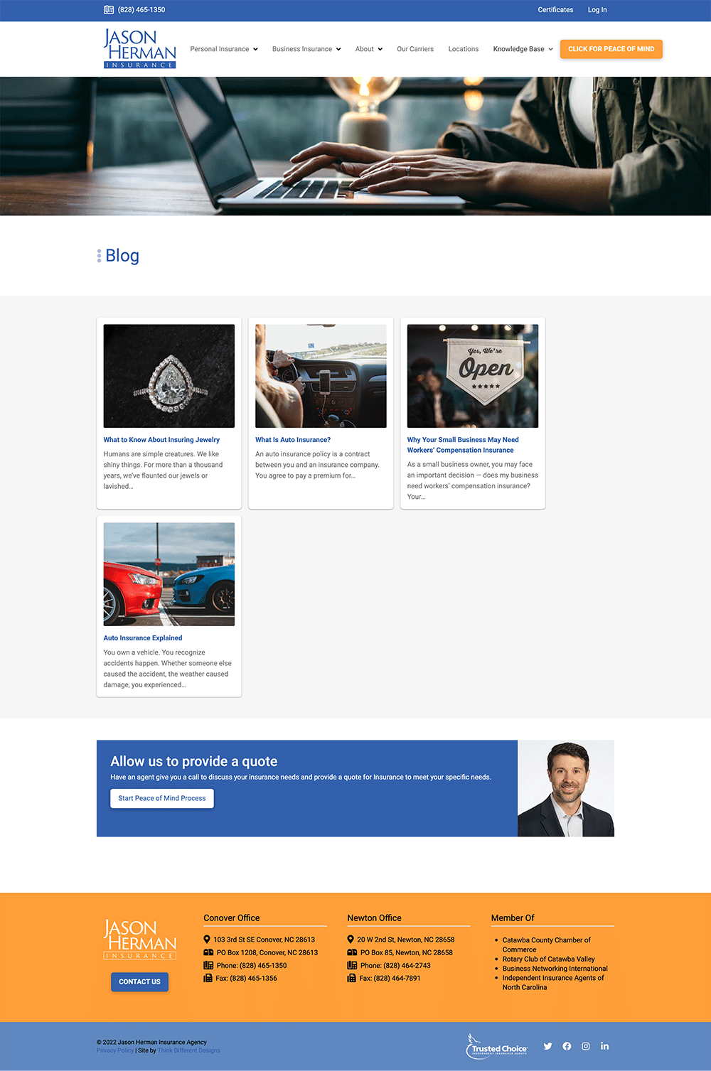 Jason Herman Insurance Think Different Designs Small Business