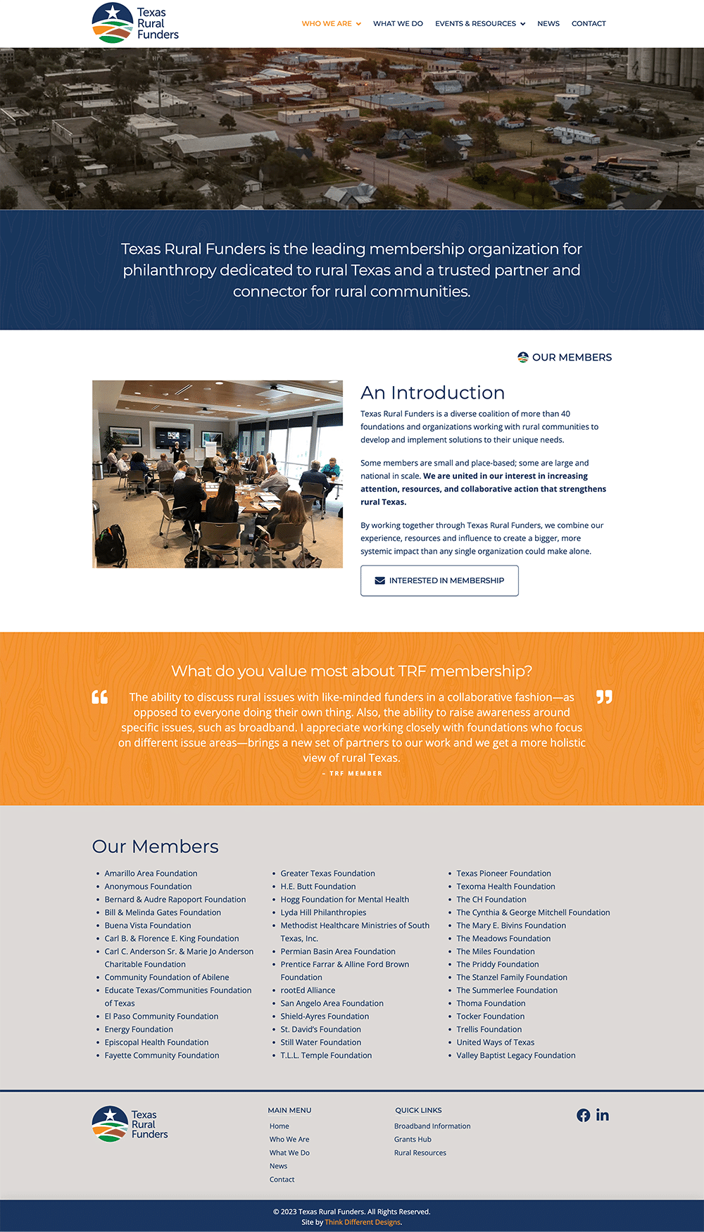 Texas Rural Funders Think Different Designs Small Business site