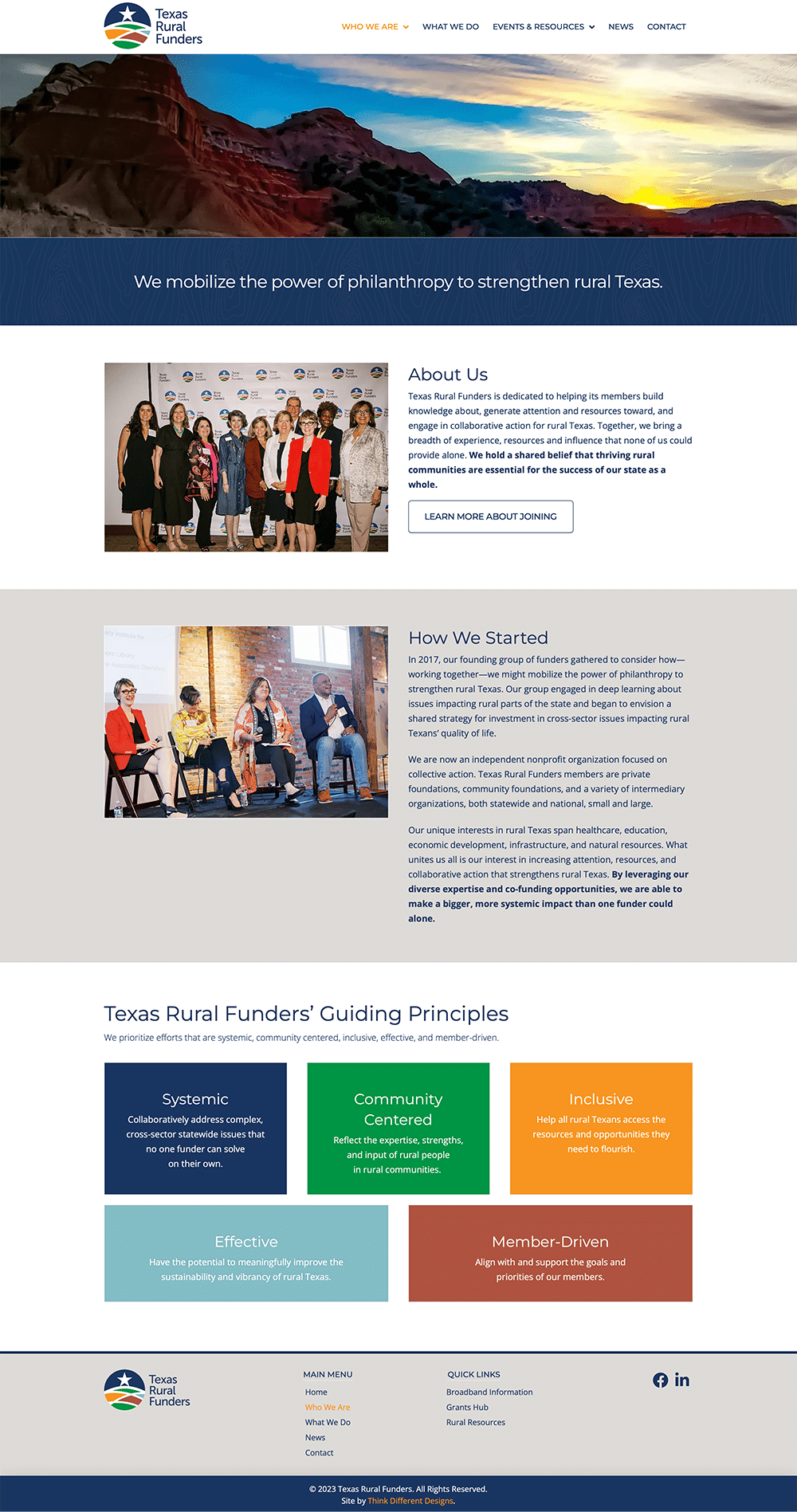 Texas Rural Funders Think Different Designs Small Business site