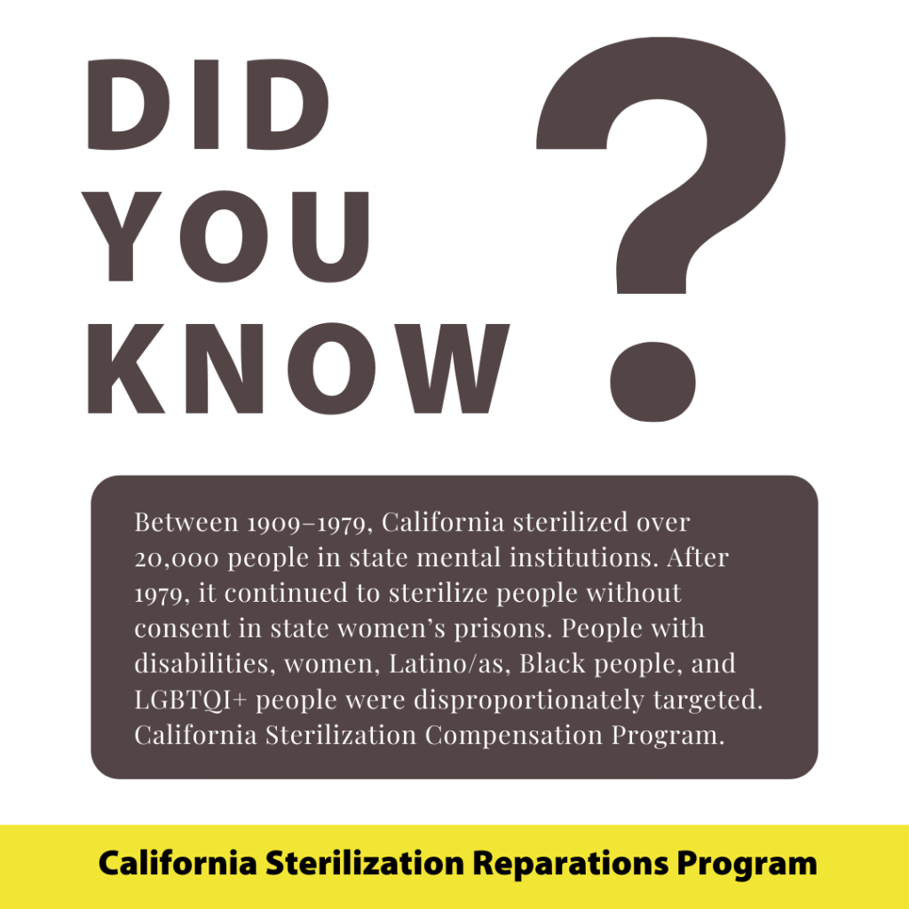 An Attempt at Reparations California's Forced or Involuntary