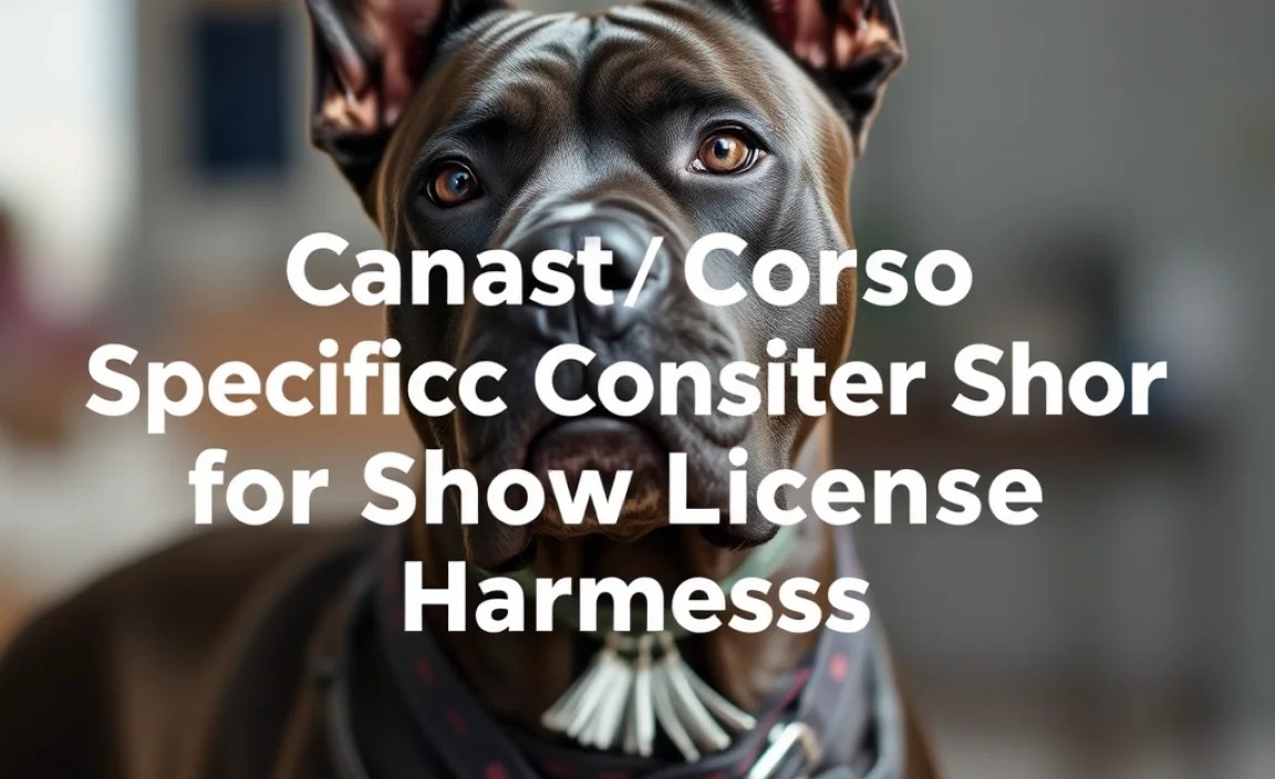 Cane Corso Specific Considerations for Show Harnesses