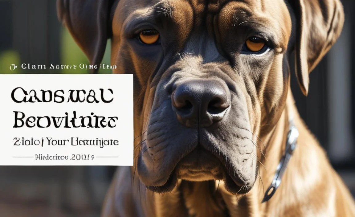 Common Behavioral Issues in Cane Corsos