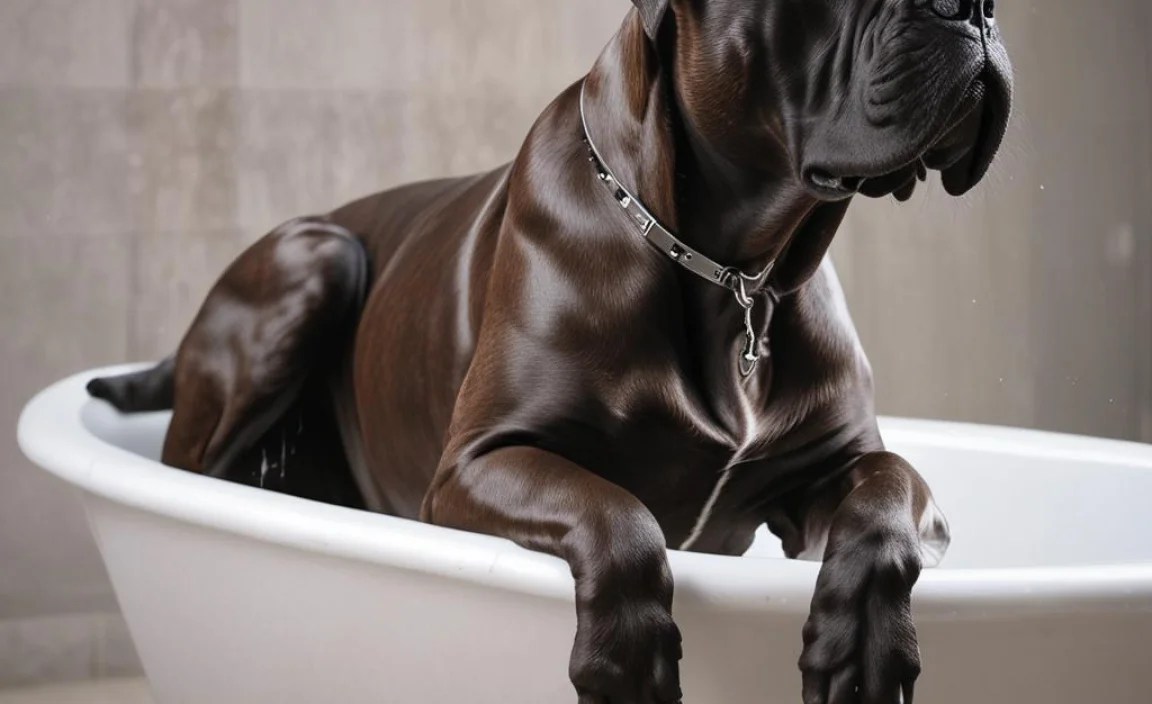 Optimal Bathing Height for Cane Corso