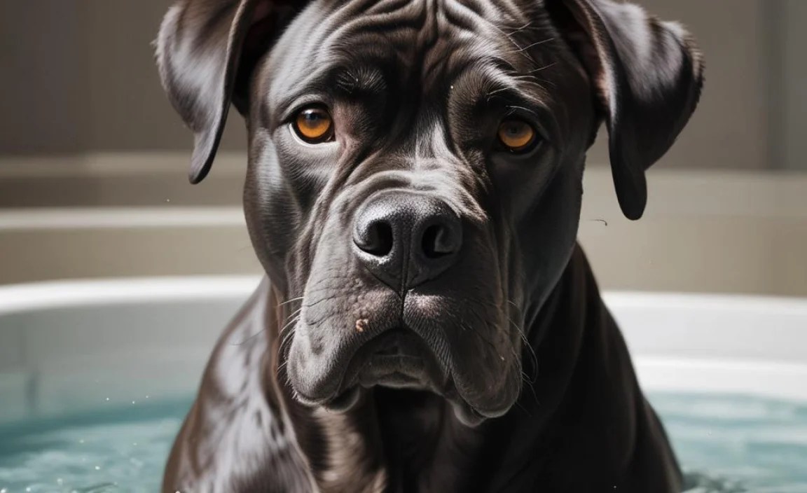 Post-Bathing Care for Cane Corso