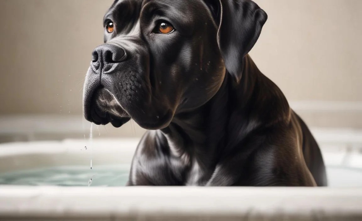 The Bathing Process for Cane Corso