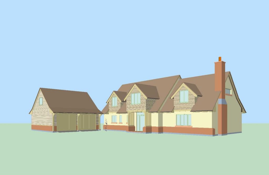 New house in Little Budworth with oak frame. Mark A Burgess