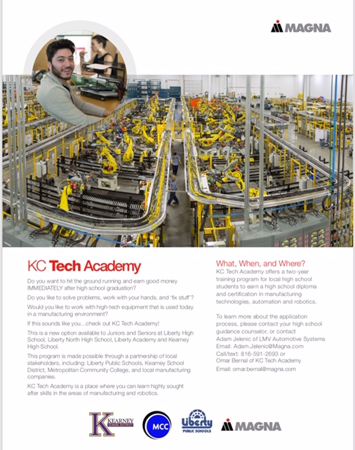 KC Tech Academy, a new opportunity for area students. Liberty