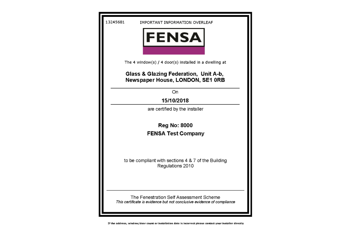 FENSA Certificate Everything You Need to Know