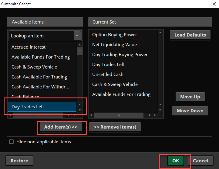 How to Check Day Trades Left in ThinkorSwim thinkScript101