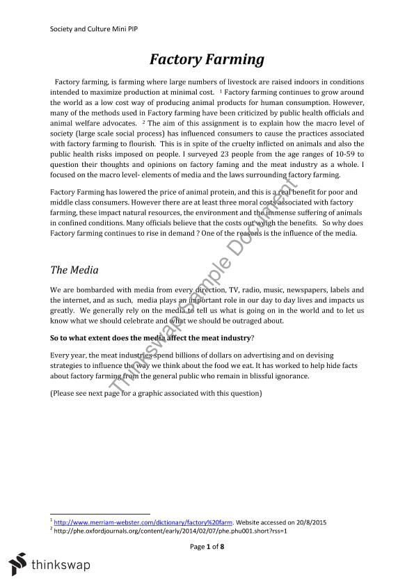factory farming essay