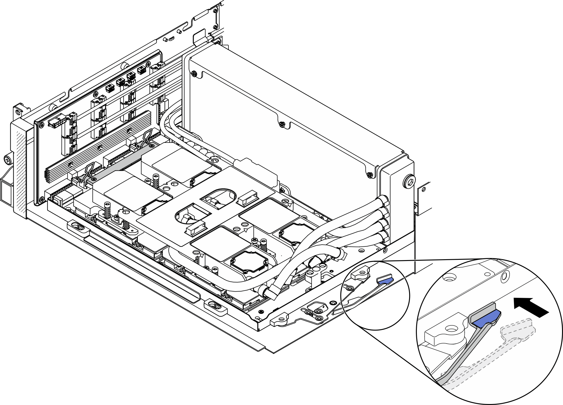 ThinkSystem SR670 V2 Install the retimer assembly