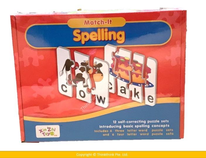 🌈 MatchIT Spelling Puzzle, Learning and Educational Series, 12Pieces