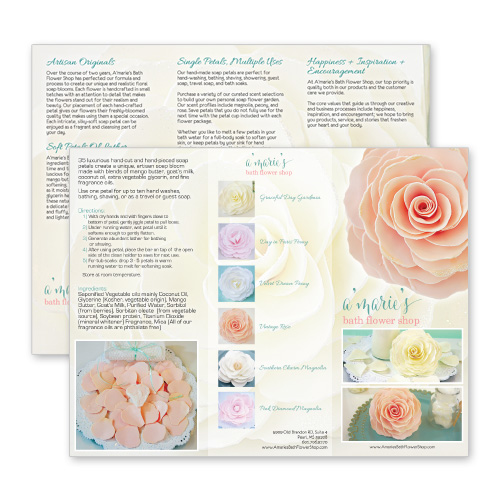 A'Marie's Bath Flower Shop Designing Creative Graphics and sites