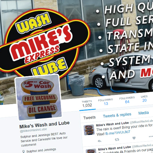 Mike's Express Car Wash and Lube Designing Creative Graphics and