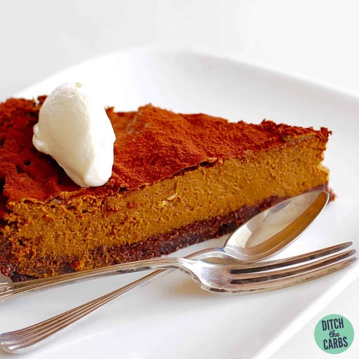 Chocolate Pumpkin Pie With Cocoa Powder
