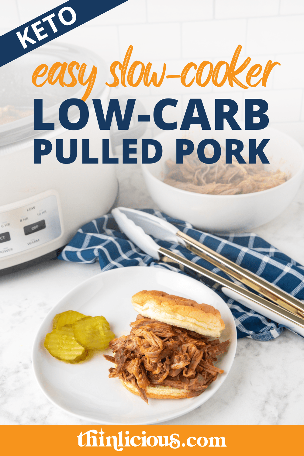 Easy Slow Cooker Pulled Pork Thinlicious