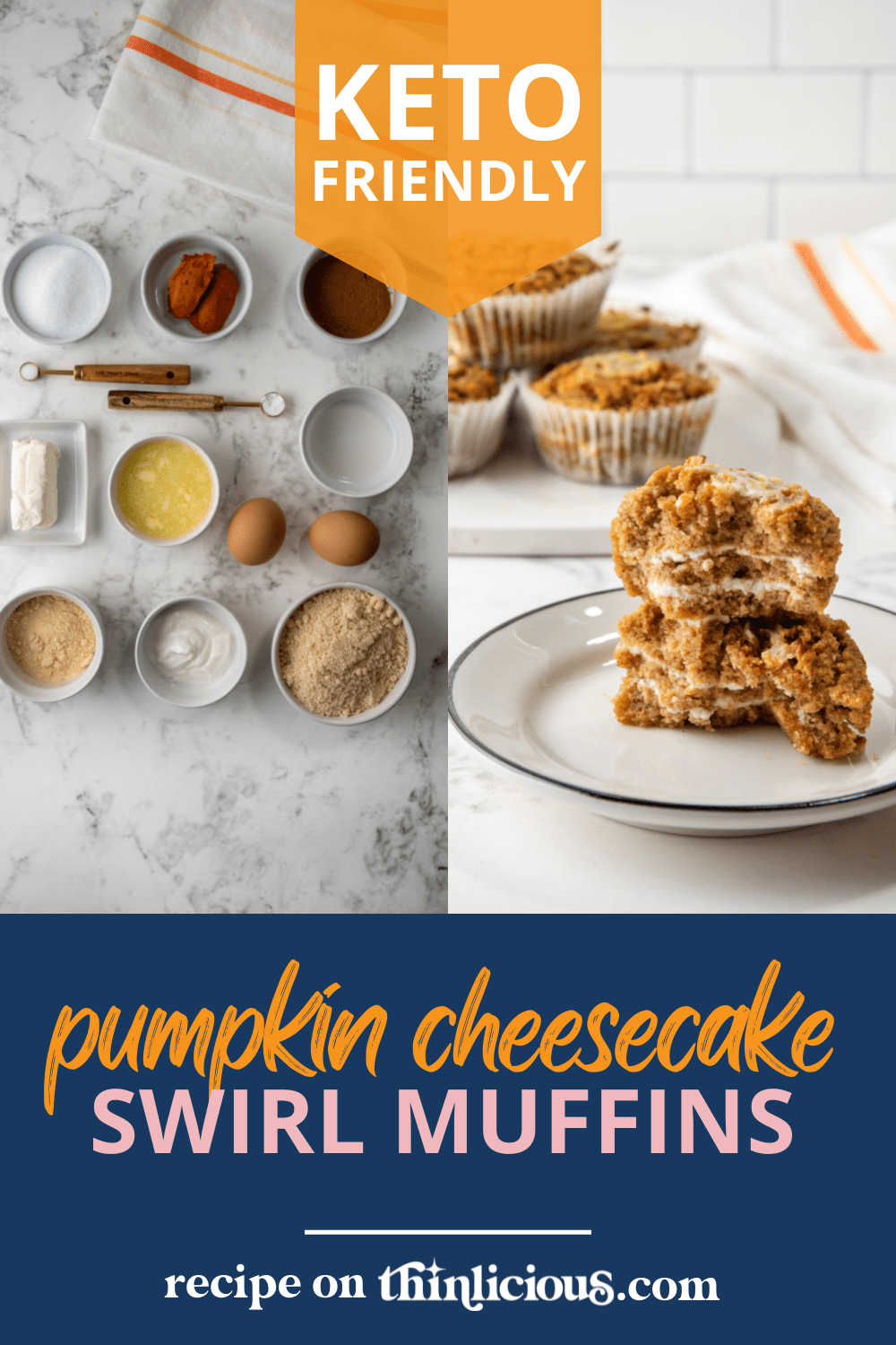 LowCarb Pumpkin Cream Cheese Swirl Muffins C A M P E R F I T