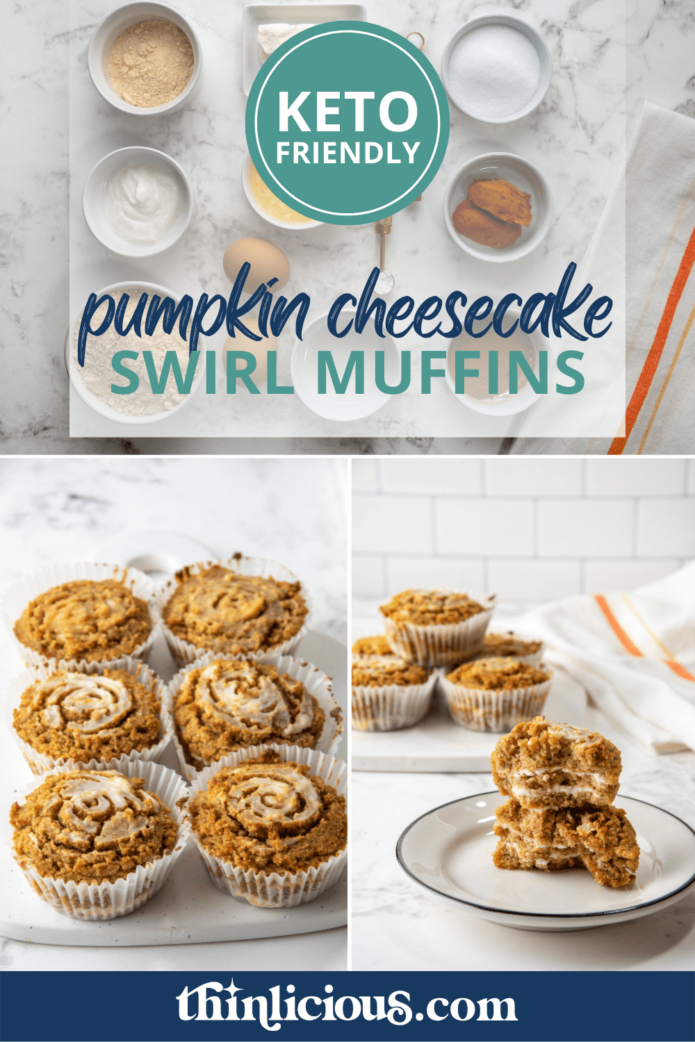 LowCarb Pumpkin Cream Cheese Swirl Muffins C A M P E R F I T