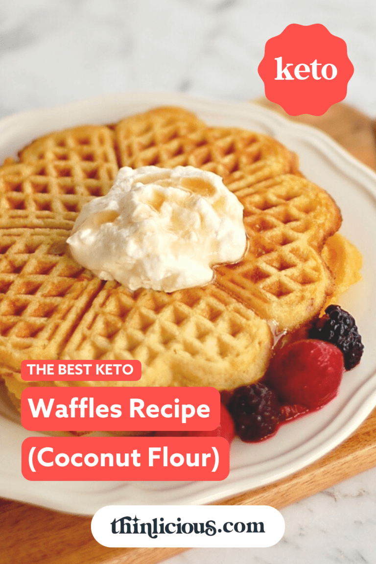 The Best Keto Waffles Recipe (Coconut Flour) AWARD WINNING (2.5g)