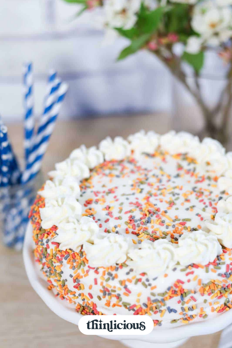 Best SugarFree Birthday Cake Recipe (Keto Friendly) Thinlicious