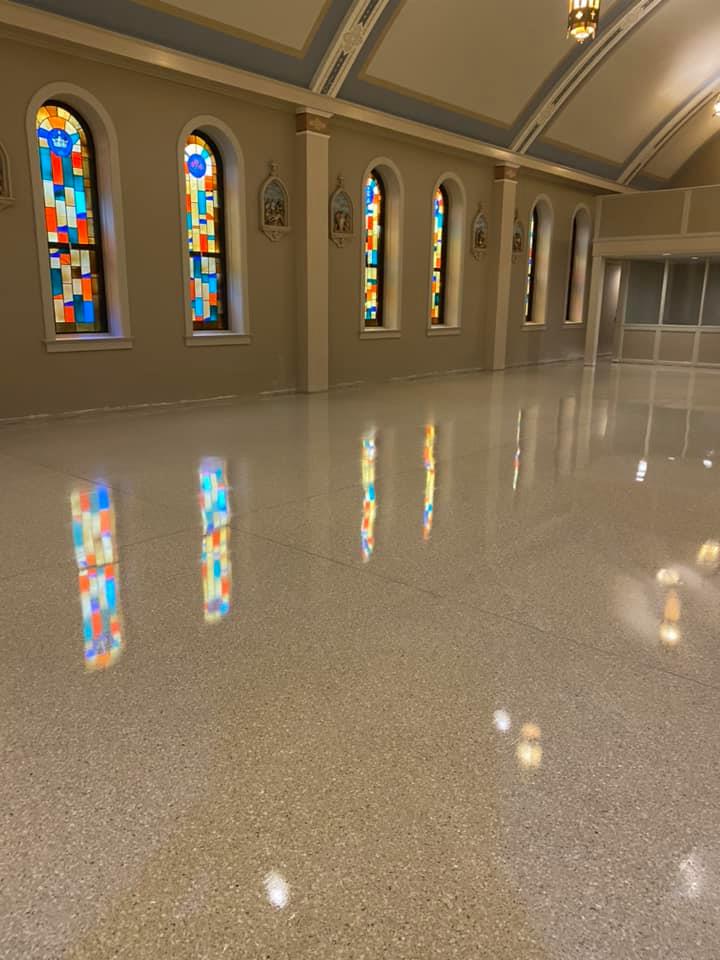 Church Terrazzo Flooring Full Strip and Wax Third Coast Maintenance