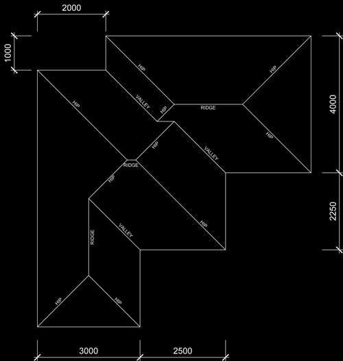 How to draw a hip roof plan instruction tutorial from basic to complex