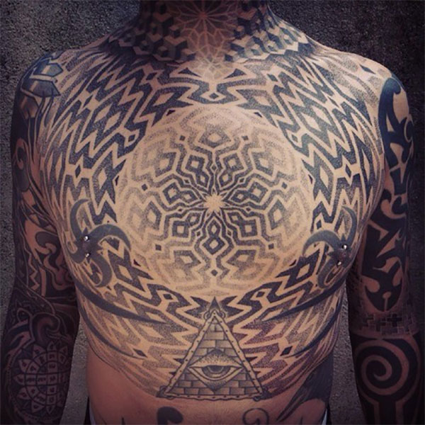 25 Trippy Geometric Tattoos (Photo Gallery) Third Monk