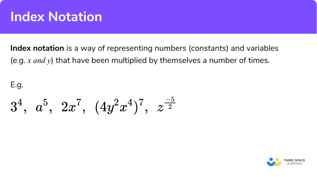 Index Notation GCSE Maths Steps, Examples & Worksheet