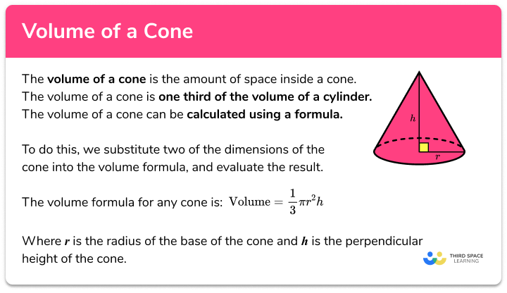 Volume Of A Cone - GCSE Maths - Steps, Examples & Worksheet