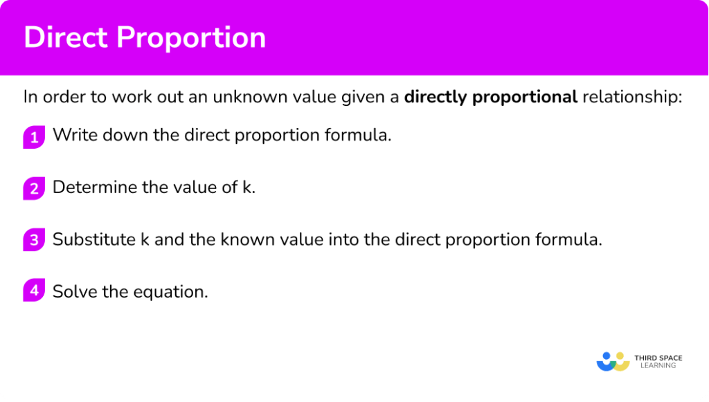 Direct Proportion GCSE Maths Steps, Examples & Worksheet