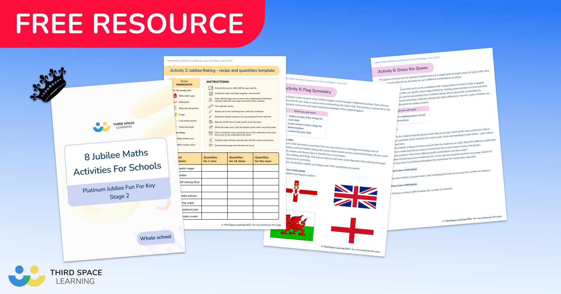 [FREE] 8 Jubilee Maths Activities for KS2