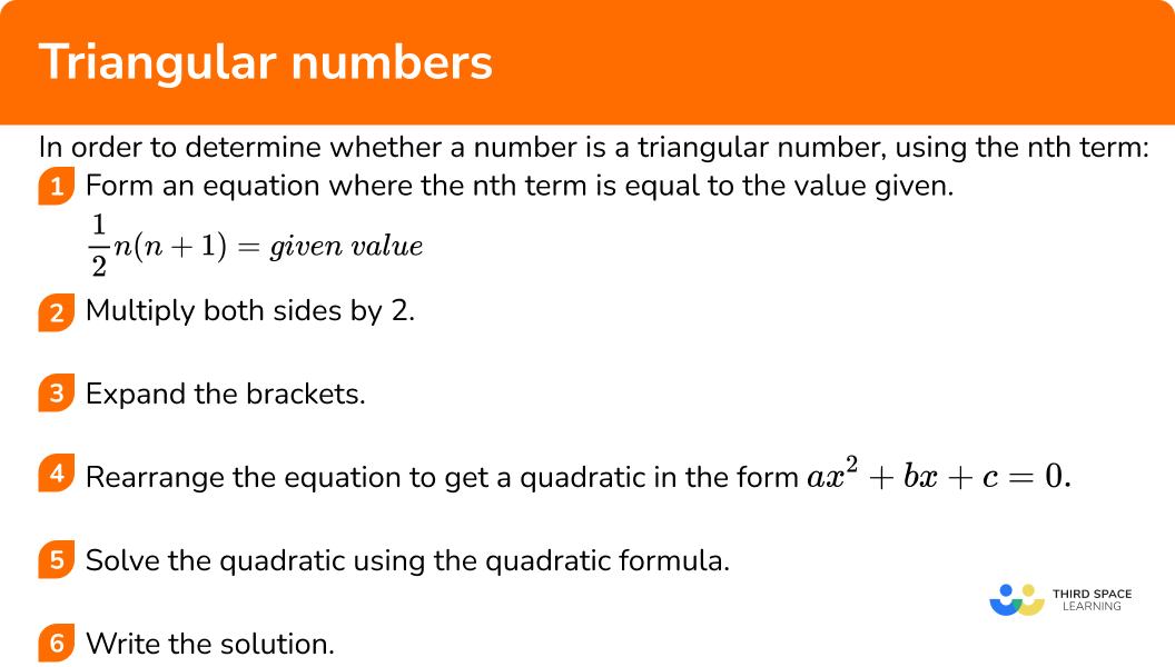 Triangular Numbers GCSE Maths Steps, Examples & Worksheet