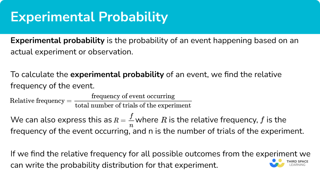 Experimental Probability GCSE Maths Steps & Examples