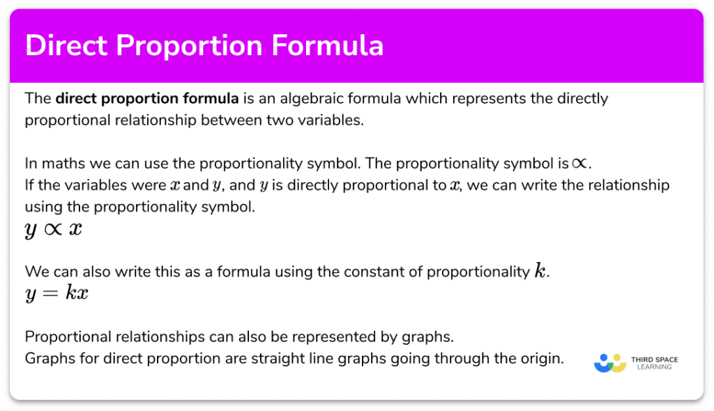 Direct Proportion Formula GCSE Maths Steps & Examples