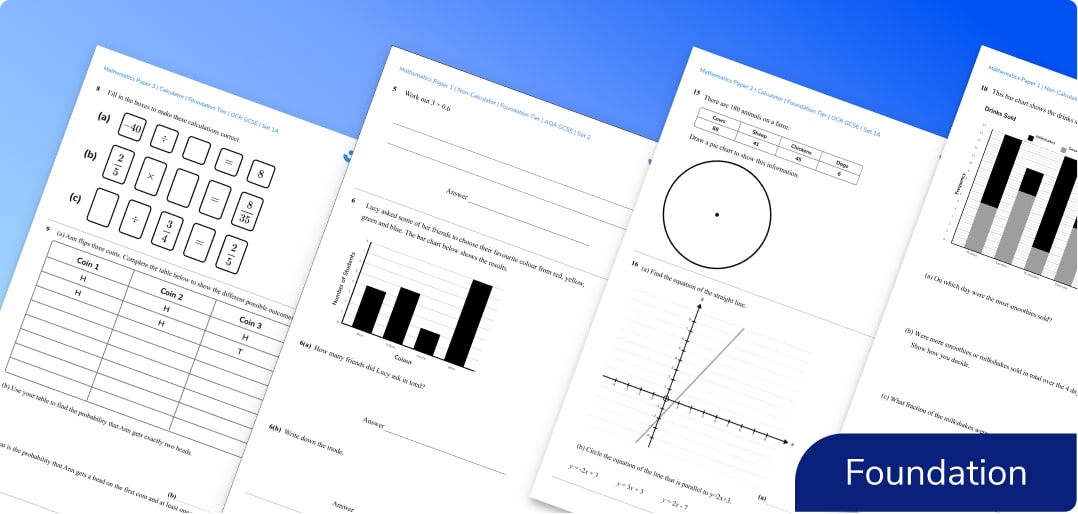 GCSE Maths Foundation Papers [FREE] Edexcel, OCR & AQA