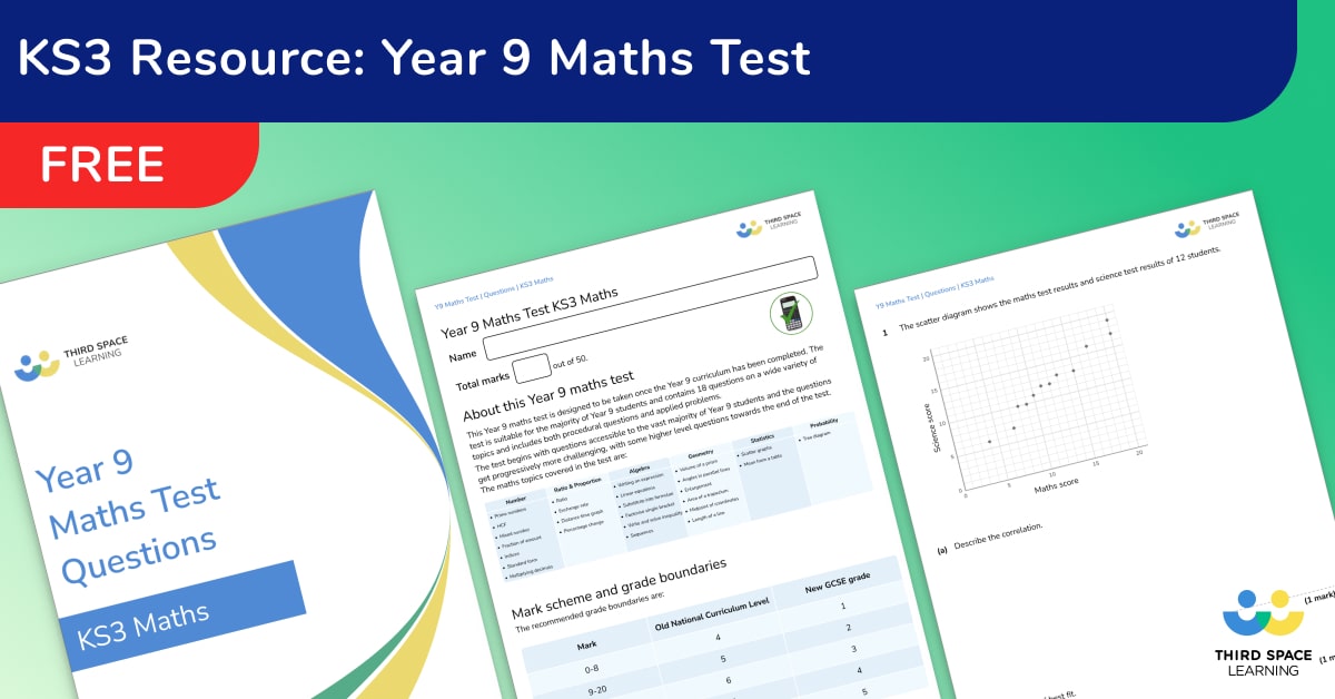 [FREE] Year 9 Maths Test (KS3 & GCSE)