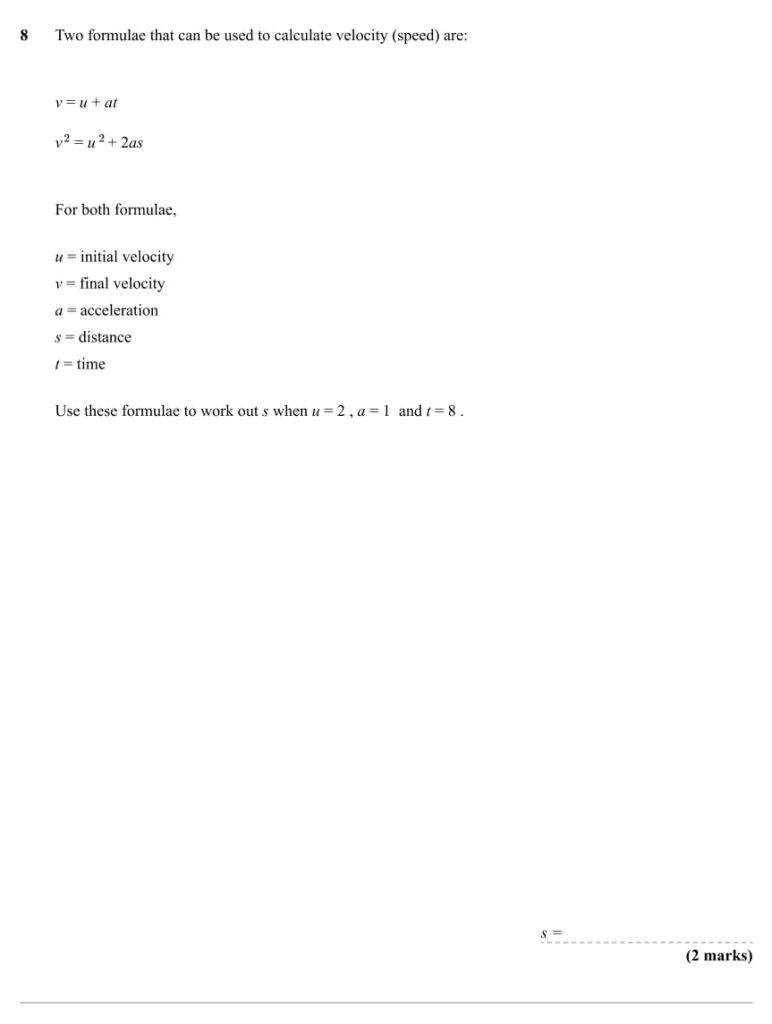 Free Year 9 Maths Test With Answers And Mark Scheme