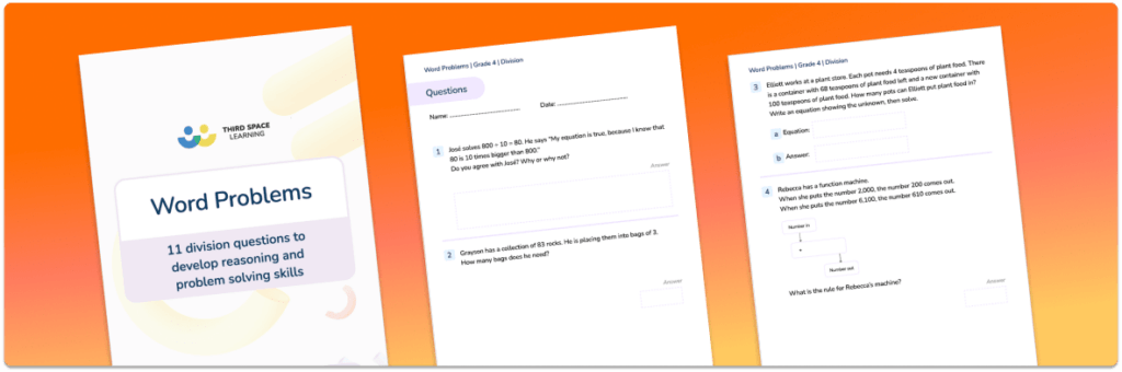 [FREE] Word Problems Grade 4 Division