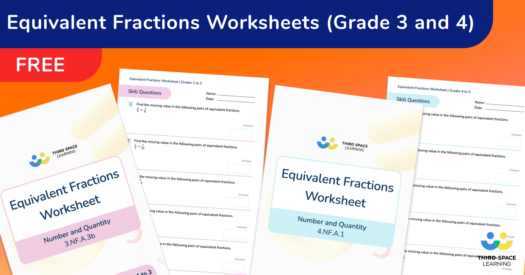 [FREE] Equivalent Fractions Worksheets