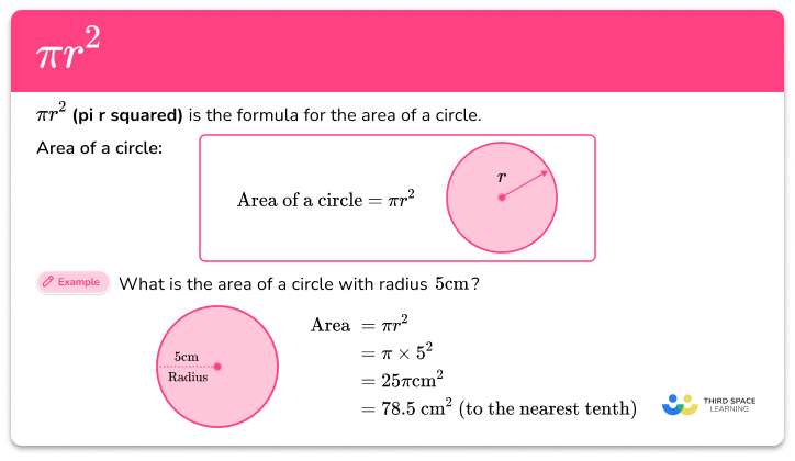 Pi r squared - Math Steps, Examples & Questions