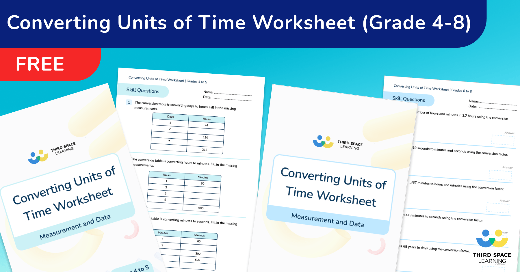 [FREE] Converting Units Of Time Worksheet