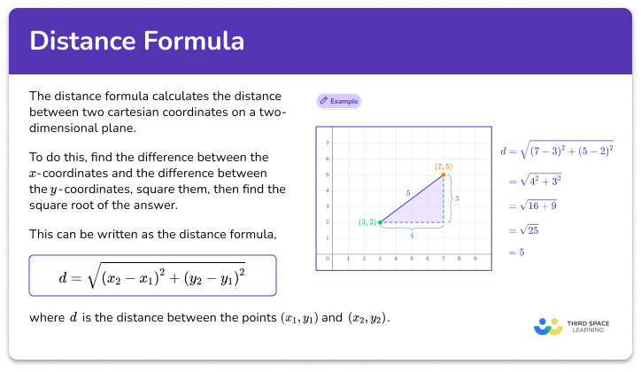 Distance Formula - Math Steps, Examples & Questions