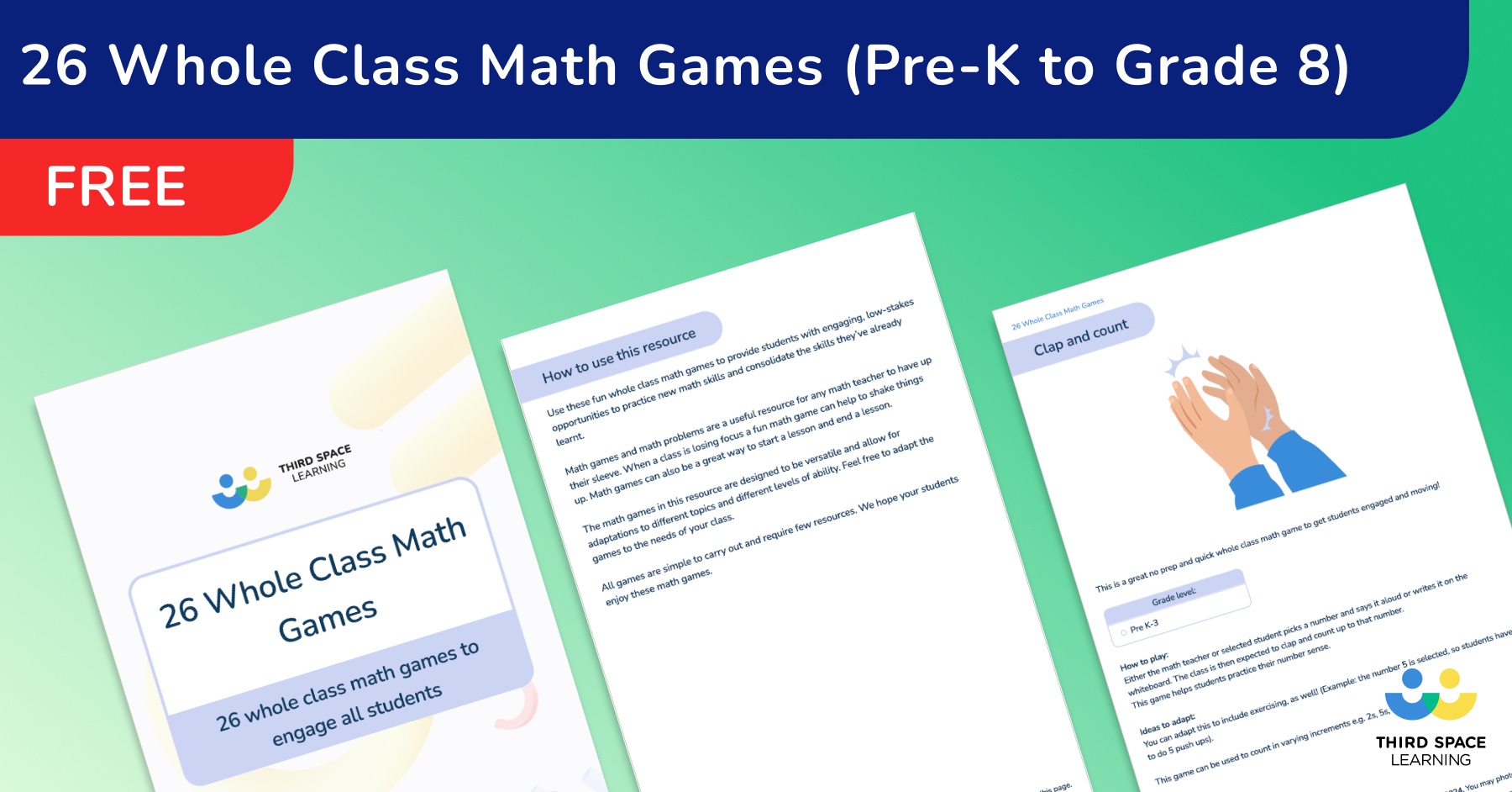 [FREE] 26 Whole Class Math Games